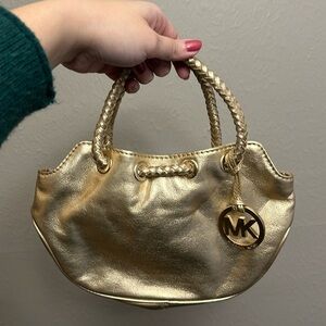 Michael Kors Astor Demi Ring Tote in Gold